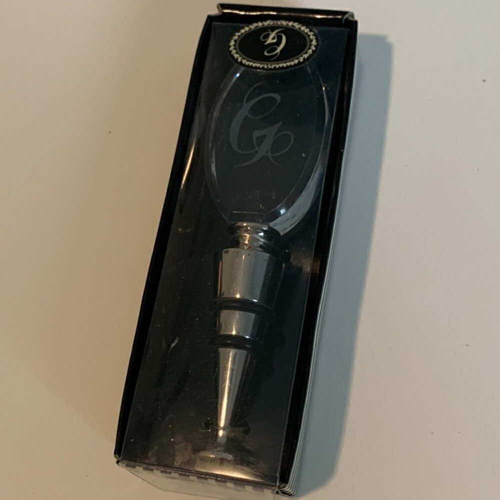 Mud Pie Wine Bottle Topper Stopper Letter G Vintage